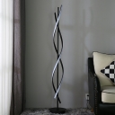 Spiral Linear Floor Stand Light Contemporary Acrylic LED Bedroom Floor Lamp