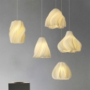 Swell Pendant Lighting Modern Style Metal 1-Light Hanging Light Kit in Beige
