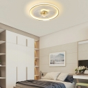 Geometric Ceiling Fan Light Modern Metal LED Ceiling Fan for Kid’s Room