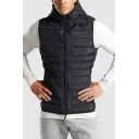 Street Look Vest Solid Color Pocket Design Regular Fitted Zipper Hooded Vest for Boys