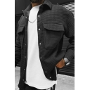 Hot Guys Jacket Quilted Printed Spread Collar Long-Sleeved Regular Fit Button Fly Jacket
