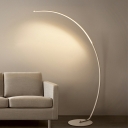 Contemporary Curved Floor Lamps 1-Light Metal Standard Lamps