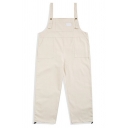 Comfortable Guys Overalls Whole Colored Side Pocket Loose Fitted Full Length Overalls