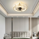 Contemporary Ceiling Fan Light Metal 3-Light LED Ceiling Fan for Kid’s Room