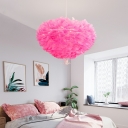 Modern Chandelier Pendant Light Feather Elegant Pendant Lighting for Living Room