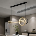 Modern Butterfly Hanging Pendant Lights Metal and Acrylic Island Chandelier Lights