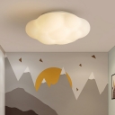 White Flush Mount Ceiling Light Fixture Modern Kid's Room Close to Ceiling Lighting for Bedroom