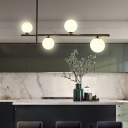 Linear Modern Hanging Pendant Lights Minimalist Island Lighting Fixtures for Living Room
