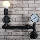 Industrial Loft Style Pipe Wall Sconce Lamp Fixture Wrought Iron Wall Mounted Light for Bar