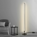 1 Light Standard Lamp Linear Shade Acrylic Floor Lamp for Living Room