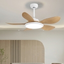 Fan Pendants Light Metal and Wood Modern Hanging Ceiling Light for Living Room