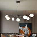 Modern Hanging Pendant Lights Glass Black Minimalism Over Island Lighting for Dinning Room