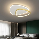 2-Light Light Fixtures Ceiling Contemporary Style Geometric Shape Metal Flushmount Lights