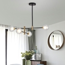 Linear Hanging Pendant Lights Modern Minimalism Chandelier Lamp for Bedroom