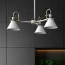 Metal Hanging Pendnant Lamp Macaron Nordic Style Chandelier Lamp for Living Room