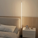 1 Light Floor Lamp Linear Shade Acrylic Floor Lamp for Bedroom