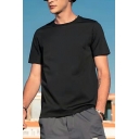 Guys Pop T-Shirt Whole Colored Round Neck Short Sleeves Regular Fitted Tee Shirt