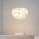 Pendant Lighting Modern Style Feather Hanging Light Kit for Living Room