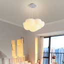 Modern  Chandelier Lights Glass Chandelier Light Fixture in Wtihe for Living Room
