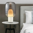 Contemporary E27 Table Lamps Glass Single Light Nightstand Lamp