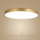 1-Light Flushmount Lighting Simplistic Style Round Shape Metal Ceiling Mounted Fixture