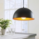 1-Light Hanging Ceiling Lights Industrialt Style Dome Shape Metal Pendant Lighting