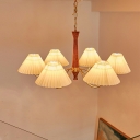 6-Light Chandelier Light Simplistic Style Cone Shape Metal Pendant Lighting