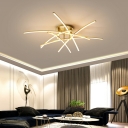 Flush-Mount Fixture Contemporary Style Acrylic Flush Mount Lamps for Living Room