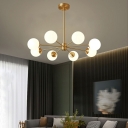 Globe Chandelier Lighting Fixtures Modern Minimalism Hanging Ceiling Lights for Living Room