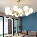 Pendant Light Kit Contemporary Style Glass Hanging Lamps for Living Room