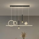 Contemporary Minimalism Island Ceiling Light 6 Lights Chandelier Lighting Fixtures