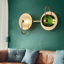 Modern Metal Wall Light Fixture Circular Sconces for Living Room
