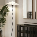 Contemporary Fabric Floor Lamp Single Light for Living Room and Bedroom
