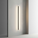 Linear Shape Wall Sconce Lighting in Black Metal Wall Sconce for Living Room