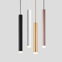 Simplicity Warm Light Micro Tube Hanging Pendant Light Metal Pendant Lighting Fixtures