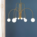 Postmodern Style Pendant Ceiling Lights Arched Shape Metal Chandelier Lighting