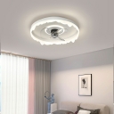 Simple Round Flush Mount Ceiling Light Fixture Metal Flush Fan Light Fixtures