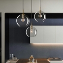 3-Light Pendant Lighting Minimalism Style Geometric Shape Metal Hanging Lights