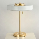 3-Light Night Table Lamps Simple Style Dish Shape Metal Nightstand Light