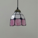 1-Light Pendant Lighting Tiffany Style Cone Shape Metal Hanging Ceiling Lights