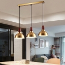 3-Light Pendant Lamps Simple Style Geometric Shape Metal Hanging Lamp Kit