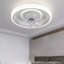 Flush Mount Ceiling Fan Light Kid's Room Style Acrylic Flush Mount Fan Light for Living Room