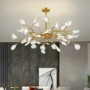 Metal Chandelier Lighting Fixtures Modern Minimalism Hanging Pendant Lights for Living Room