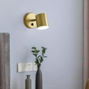1-Light Sconce Light Contemporary Style Geometric Shape Metal Third Gear Wall Light Fixture