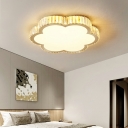 Crystal Cloud-shaped Flush Mount Ceiling Lamp Contemporary  LED Flush Mount Lighting for Bedroom