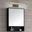 Minimalistic White Light Swing Arm Led Bathroom Lighting Stainless Steel Led Lights for Vanity Mirror