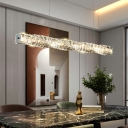Island Chandelier Modern Style Crystal Island Lighting Fixtures for Living Room Remote Control Stepless Dimming