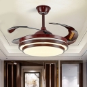 Contemporary Wood Ceiling Fan Lighting for Living Room and Bedroom