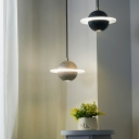 Cement Suspended Lighting Fixture with Acrylic Shade Hanging Pendant Light