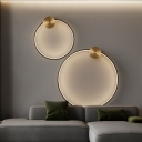 Modern Circular Wall Sconce Lighting Metal Wall Mounted Light Fixture